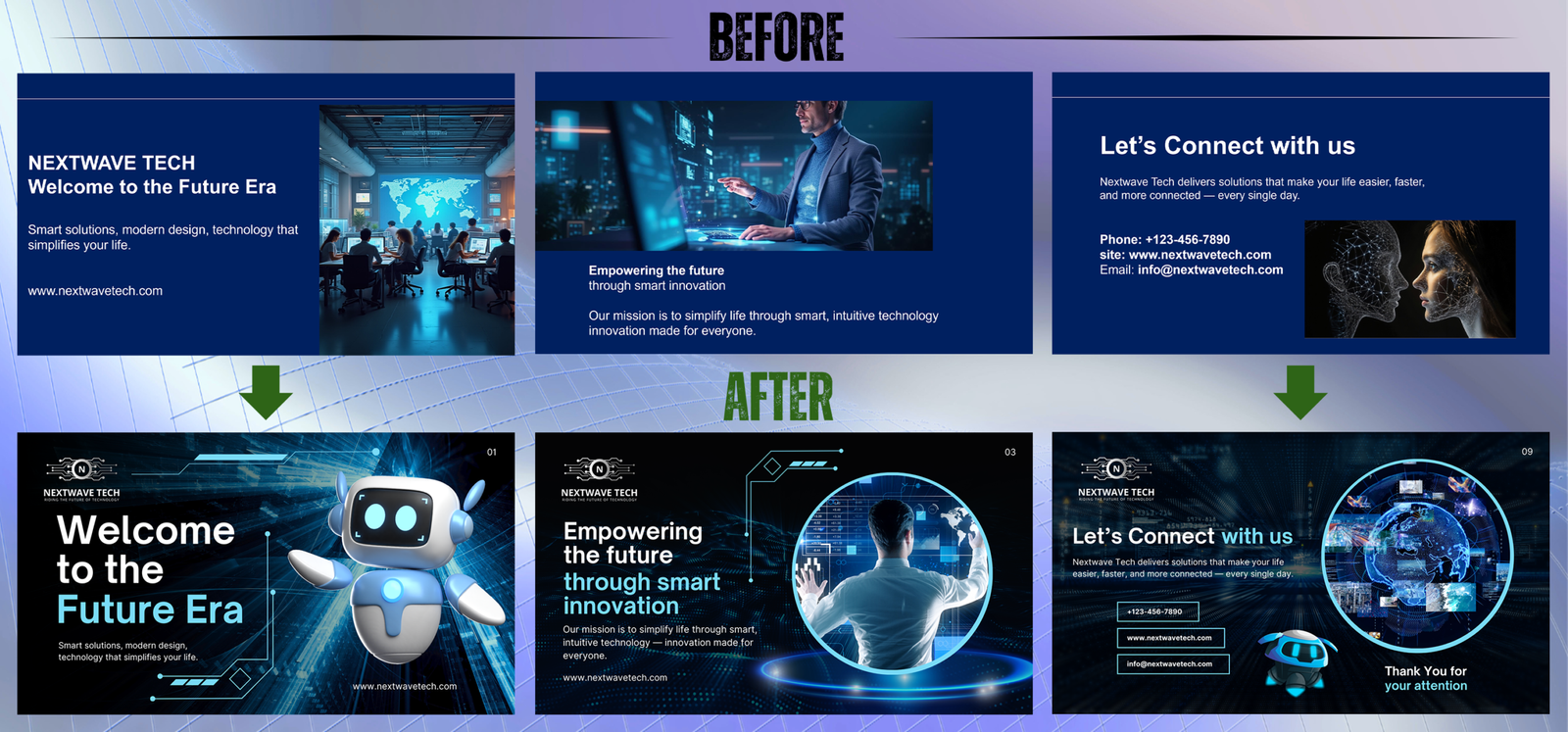 6 NEXTWAVE TECH prima dopo