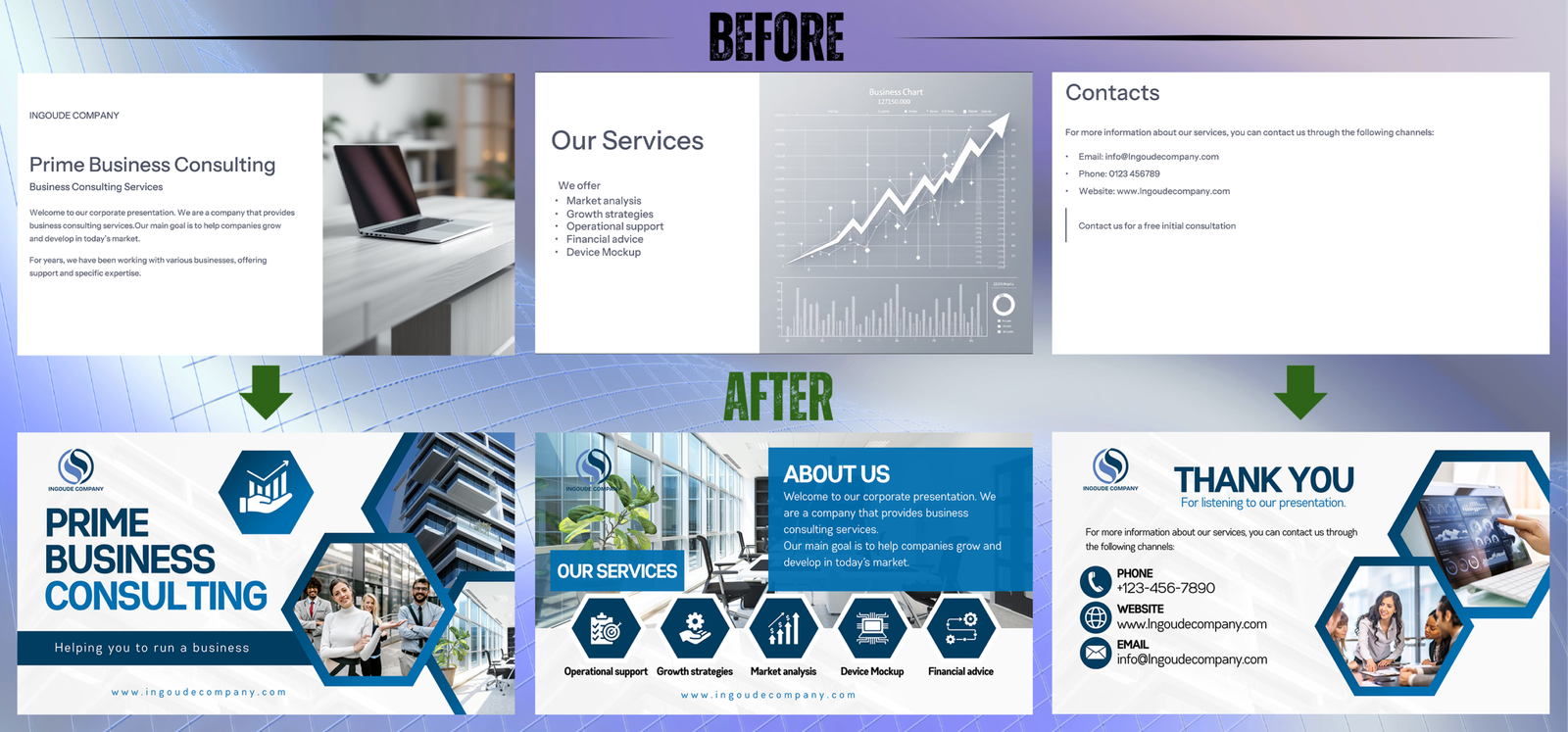 INGOUDE COMPANY prima e dopo