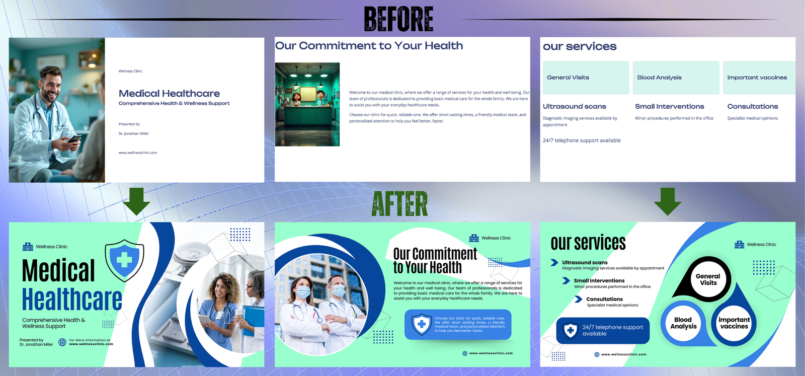 Visually Enhanced Presentation Deck – Before/After